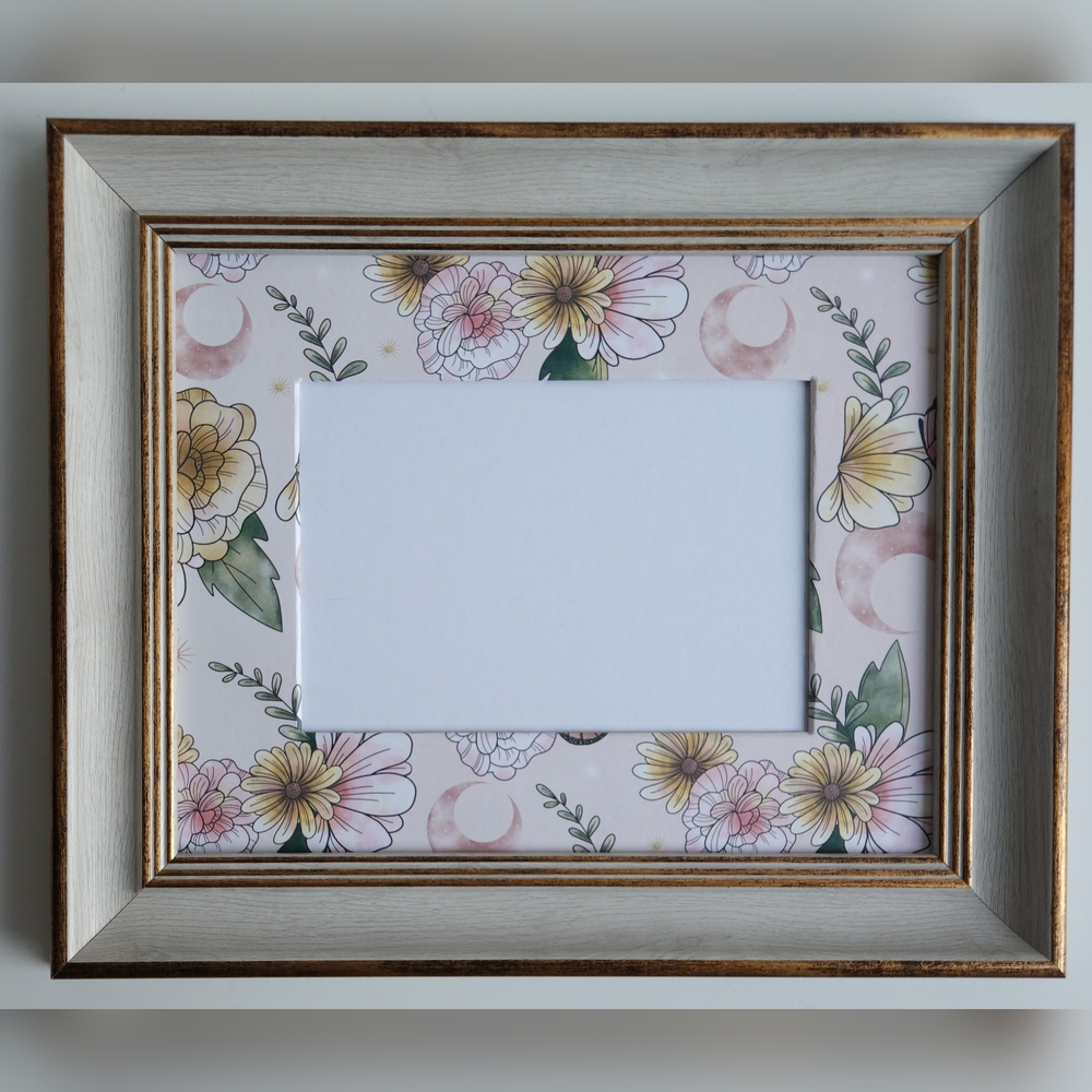 Celestial Boho Spiritual Photo Mat Frame | Whimsical Tarot-Inspired | 8x10 & 5x7